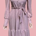 Long puff sleeve dress